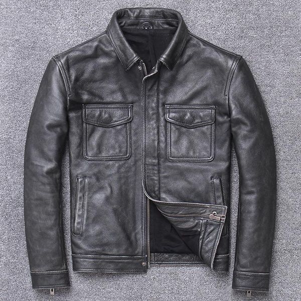 men's leather & faux 5 days arrival,male genuine jacket large size vintage classic motorcycle biker coat autumn winter soft cowhide, Black
men's leather & faux 5 days arrival,male genuine jacket large size vintage classic motorcycle biker coat autumn winter soft cowhide, Black