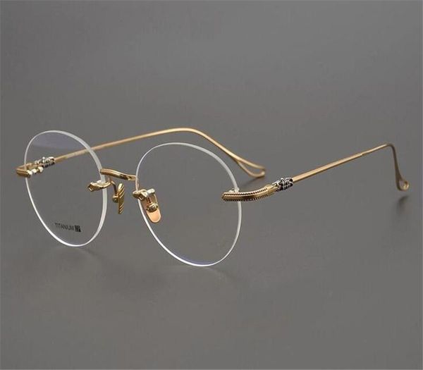 fashion sunglasses frames pure titanium round eyeglasses retro men rimless optical eyewear clear lens goggle prescription myopia glasses for, Black
fashion sunglasses frames pure titanium round eyeglasses retro men rimless optical eyewear clear lens goggle prescription myopia glasses for, Black