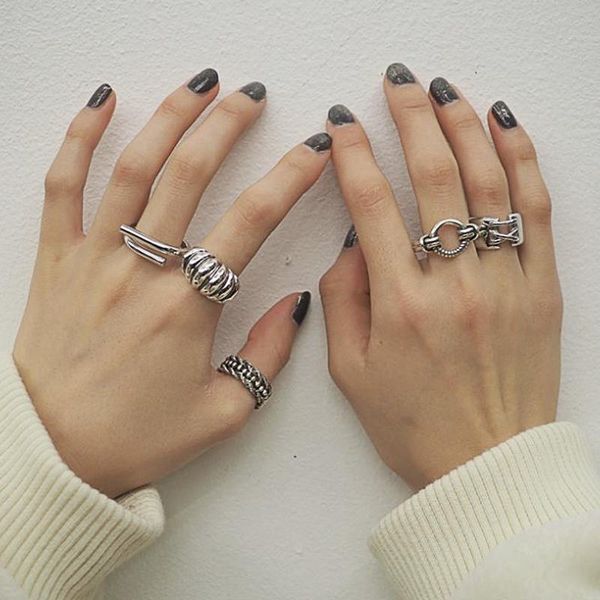 cluster rings kinel authentic 925 sterling silver ring simple minimalist open adjustable finger for women fashion band female bijoux, Golden;silver
cluster rings kinel authentic 925 sterling silver ring simple minimalist open adjustable finger for women fashion band female bijoux, Golden;silver