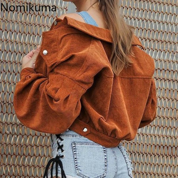 nomikuma corduroy high waist short women jacket autumn new solid coat causal long sleeve turn-down collar jakcets 6b963 210427, Black;brown
nomikuma corduroy high waist short women jacket autumn new solid coat causal long sleeve turn-down collar jakcets 6b963 210427, Black;brown