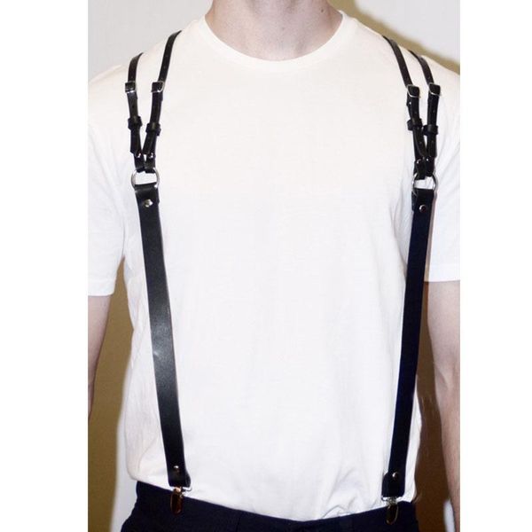 rock male men stud punk goth handmade pu leather suspender belts harness body bondage belt cage waist chest clip, Black;brown
rock male men stud punk goth handmade pu leather suspender belts harness body bondage belt cage waist chest clip, Black;brown