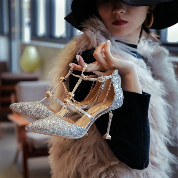 dress shoes 2021 summer women pumps a word buckle high-heeled sandals pointed toe sxey bling bridal sliver wedding ladeies, Black
dress shoes 2021 summer women pumps a word buckle high-heeled sandals pointed toe sxey bling bridal sliver wedding ladeies, Black