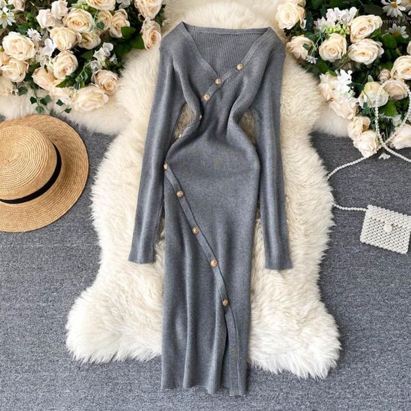 slim button v neck autumn bodycon knitted sweater short dress winter casual party women split club sheath dresses, Black;gray
slim button v neck autumn bodycon knitted sweater short dress winter casual party women split club sheath dresses, Black;gray