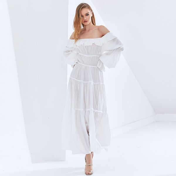 dresses white elegant maxi for women slash neck lantern sleeve high waist es female fashion clothing 2021 style, Black;gray
dresses white elegant maxi for women slash neck lantern sleeve high waist es female fashion clothing 2021 style, Black;gray