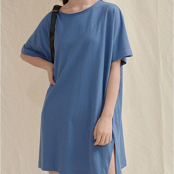women's t-shirt o neck short sleeve chic spllit design woman tshirts 2021 summer fresh candy color t shirt fashion tide all match loose, White
women's t-shirt o neck short sleeve chic spllit design woman tshirts 2021 summer fresh candy color t shirt fashion tide all match loose, White