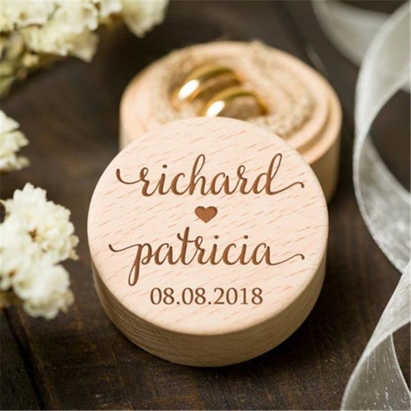 personalized rustic wedding wooden ring box custom name & date engraved bearer holder storage round case party decoration
personalized rustic wedding wooden ring box custom name & date engraved bearer holder storage round case party decoration