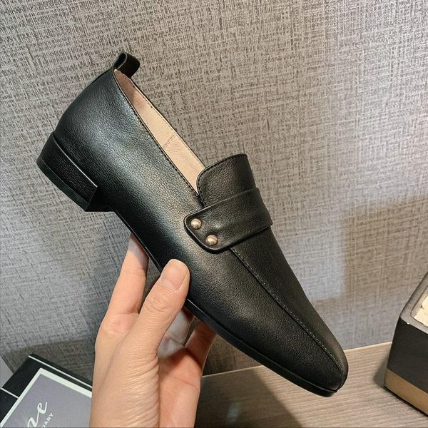 dress shoes fashion brand women low heels genuine leather spring summer woman rome style round toe pumps, Black
dress shoes fashion brand women low heels genuine leather spring summer woman rome style round toe pumps, Black