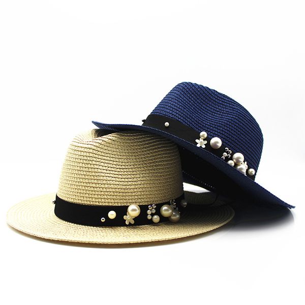 wide brim hats earl stereoscopic pearl summer hat stitching color beach holiday straw sun s for women style s12x, Blue;gray
wide brim hats earl stereoscopic pearl summer hat stitching color beach holiday straw sun s for women style s12x, Blue;gray