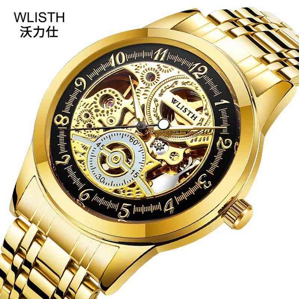 wlisth full-automatic hollow-carved automatic mechanical man's wristwatches waterproof stainless steel strap business watch men, Slivery;brown
wlisth full-automatic hollow-carved automatic mechanical man's wristwatches waterproof stainless steel strap business watch men, Slivery;brown