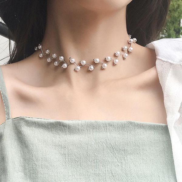 chokers korean fashion pearl choker necklace for women girl elegant collar gold silver color neck chain female collier jewelry, Golden;silver
chokers korean fashion pearl choker necklace for women girl elegant collar gold silver color neck chain female collier jewelry, Golden;silver