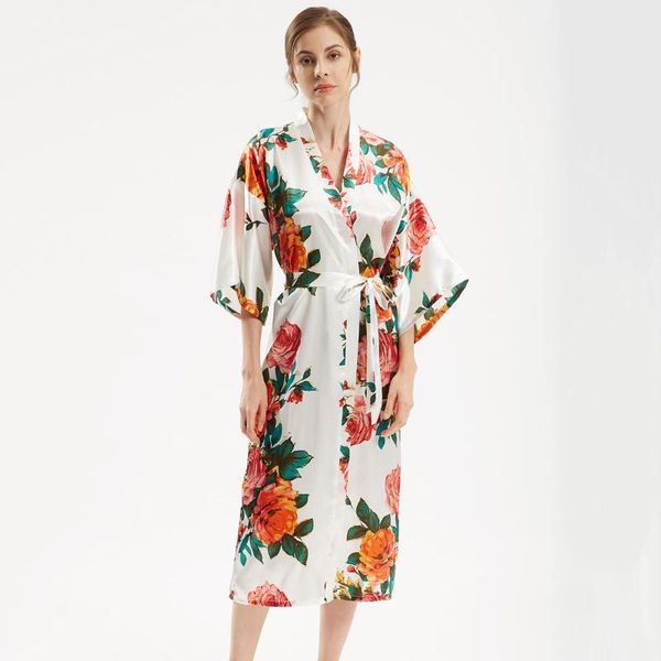 women's sleepwear lady print kimono bathrobe intimate lingerie novelty satin long bride wedding robe home clothing blue homewear, Black;red 
women's sleepwear lady print kimono bathrobe intimate lingerie novelty satin long bride wedding robe home clothing blue homewear, Black;red
