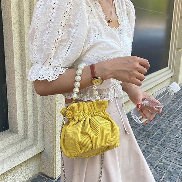 women portable handle pearl bucket bag corduroy girls messenger shoulder bag popular simple female diary bags mmm
women portable handle pearl bucket bag corduroy girls messenger shoulder bag popular simple female diary bags mmm
