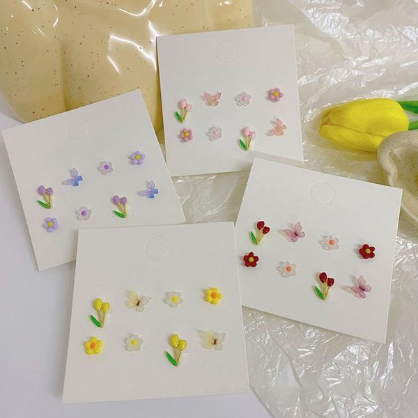 stud 4 pairs/set tulip flower butterfly women fairy earrings for charm set girls child jewelry gifts, Golden;silver
stud 4 pairs/set tulip flower butterfly women fairy earrings for charm set girls child jewelry gifts, Golden;silver