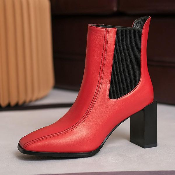 boots 2021 autumn square toe women basic ankle chunky high heel elastic boot female slim fit sock fashion botas mujer, Black
boots 2021 autumn square toe women basic ankle chunky high heel elastic boot female slim fit sock fashion botas mujer, Black