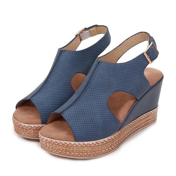 women roman buckle waterproof platform super high heel fish mouth wedge sandals quality ladies shoes, Black
women roman buckle waterproof platform super high heel fish mouth wedge sandals quality ladies shoes, Black
