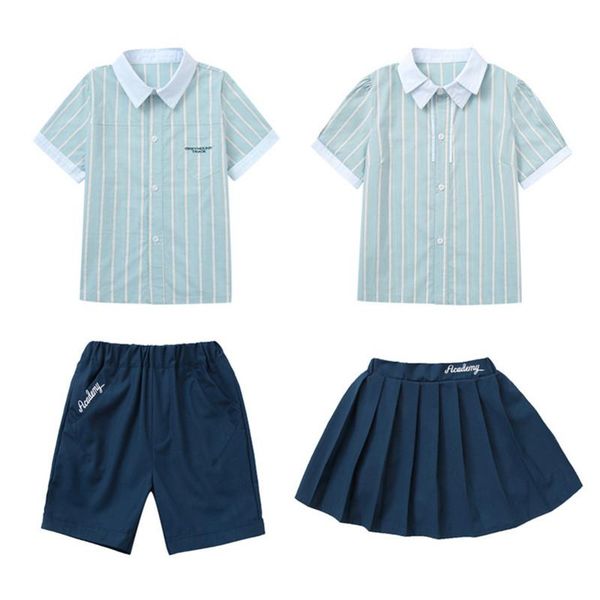 clothing sets british style kindergarten clothes primary school uniforms summer vertical stripes shirt navy blue skirt shorts student outfit, White
clothing sets british style kindergarten clothes primary school uniforms summer vertical stripes shirt navy blue skirt shorts student outfit, White