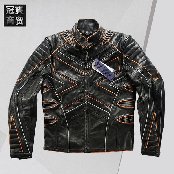 Fashion Leather Woerine Men' Harley Straight Luminous Strip Jacket Buffalo Motorcycle Coat, Black
Fashion Leather Woerine Men' Harley Straight Luminous Strip Jacket Buffalo Motorcycle Coat, Black