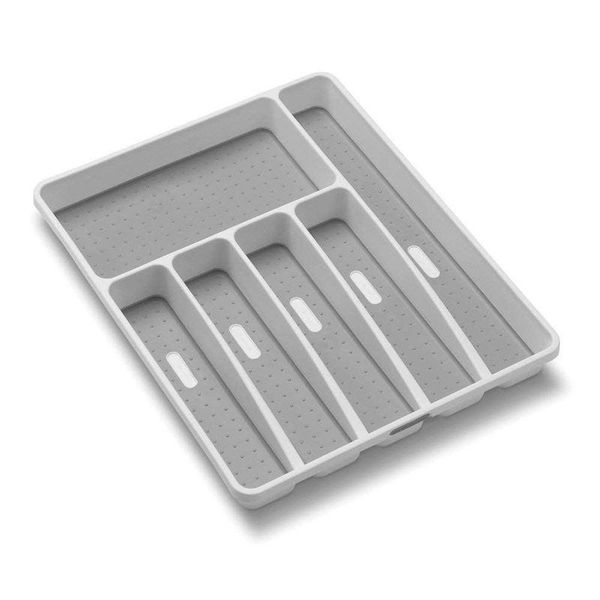 kitchen storage & organization classic large silverware tray -gray collection 6-compartments soft-grip lining
kitchen storage & organization classic large silverware tray -gray collection 6-compartments soft-grip lining