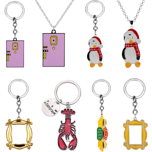tv show friends keychain keyring joey penguin peephole frame monica's door key chains central perk coffee time lobster key rings, Silver
tv show friends keychain keyring joey penguin peephole frame monica's door key chains central perk coffee time lobster key rings, Silver
