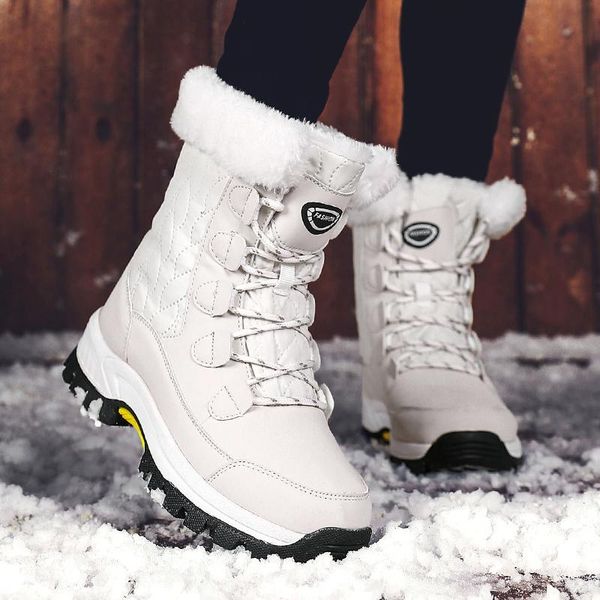 boots winter women snow plus size shoes mid-tube cotton warm and velvet rond toe thick platform, Black
boots winter women snow plus size shoes mid-tube cotton warm and velvet rond toe thick platform, Black