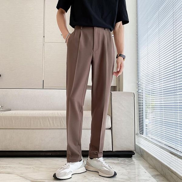 men's suits & blazers korean solid color dress pants for men fashion business office social suit pant casual streetwear carrot trousers, White;black
men's suits & blazers korean solid color dress pants for men fashion business office social suit pant casual streetwear carrot trousers, White;black