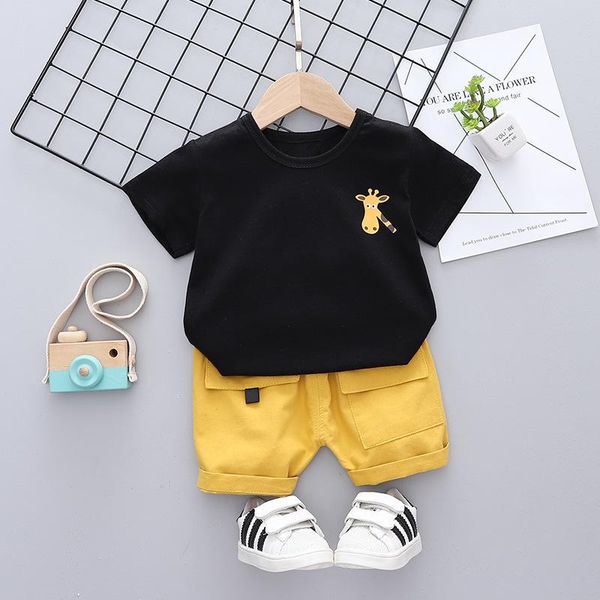 southeast asian selling style giraffe cartoon casual boy short-sleeved suit summer new children's clothing, White
southeast asian selling style giraffe cartoon casual boy short-sleeved suit summer new children's clothing, White
