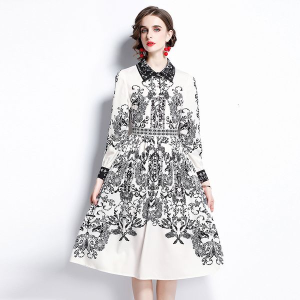 autumn printed medium length skirt women's 2021 foreign style expensive wife dress lady high-end wide mother, Black;gray
autumn printed medium length skirt women's 2021 foreign style expensive wife dress lady high-end wide mother, Black;gray