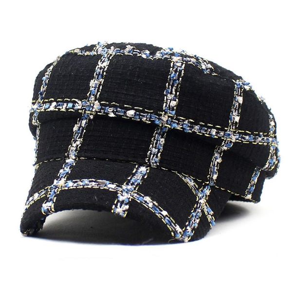 berets 2021 cotton women plaid duck tongue beret simple casual octagonal cap autumn and winter joker painter hat 09, Blue;gray
berets 2021 cotton women plaid duck tongue beret simple casual octagonal cap autumn and winter joker painter hat 09, Blue;gray