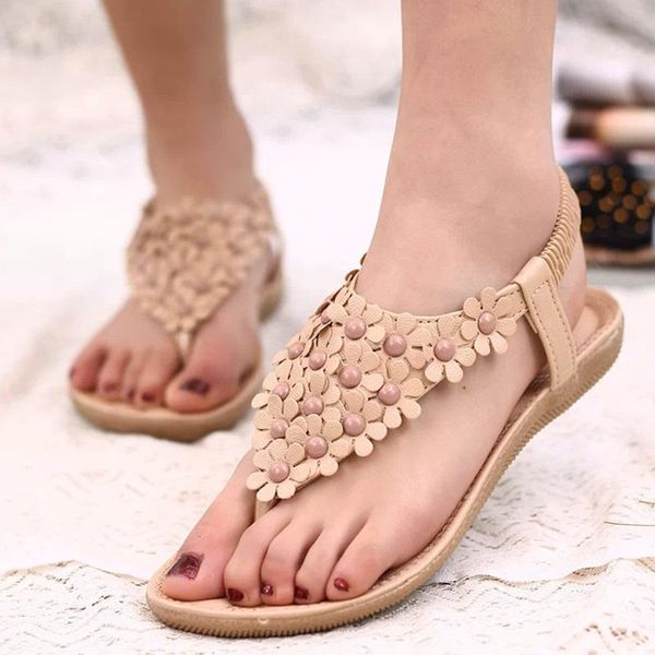 women sandals flower summer shoes casual flat flip flops bohemian ladies beach with flowers size 41, Black
women sandals flower summer shoes casual flat flip flops bohemian ladies beach with flowers size 41, Black