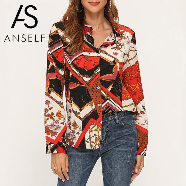 womens and blouses long sleeves shirts chain floral print turn down collar buttons work holiday vintage loose blouse female women's, White
womens and blouses long sleeves shirts chain floral print turn down collar buttons work holiday vintage loose blouse female women's, White