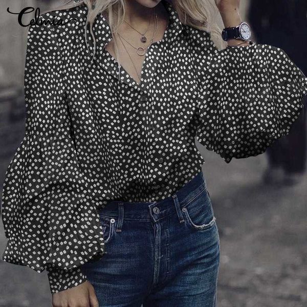 jacket celmia vintage lantern sleeve shirt women's 2021 fashion floral printed blouses spring casual loose tunic elegant ol blusas, Black;brown
jacket celmia vintage lantern sleeve shirt women's 2021 fashion floral printed blouses spring casual loose tunic elegant ol blusas, Black;brown