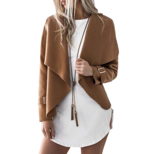 women's jackets spring long sleeve jacket women turn down coat casual solid retro vintage outwear, Black;brown
women's jackets spring long sleeve jacket women turn down coat casual solid retro vintage outwear, Black;brown
