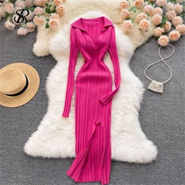 singreiny women korean knitted dress long sleeve v neck elastic slim pencil es autumn bodycon split sweater 211112, Black;gray
singreiny women korean knitted dress long sleeve v neck elastic slim pencil es autumn bodycon split sweater 211112, Black;gray