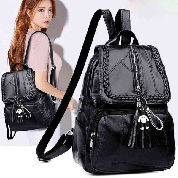 bag women's 2020 backpack splicing washing korean fashion soft leather large capacity mother's bag
bag women's 2020 backpack splicing washing korean fashion soft leather large capacity mother's bag
