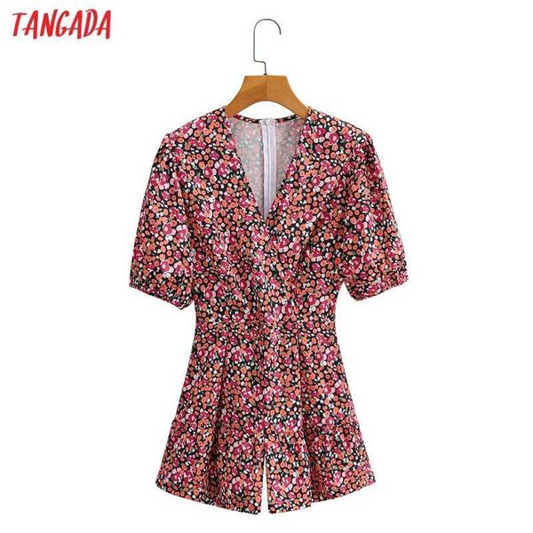 tangada women vintage v neck floral playsuits back zipper short sleeve rompers ladies casual chic jumpsuits 1f184 210609, Black;white
tangada women vintage v neck floral playsuits back zipper short sleeve rompers ladies casual chic jumpsuits 1f184 210609, Black;white