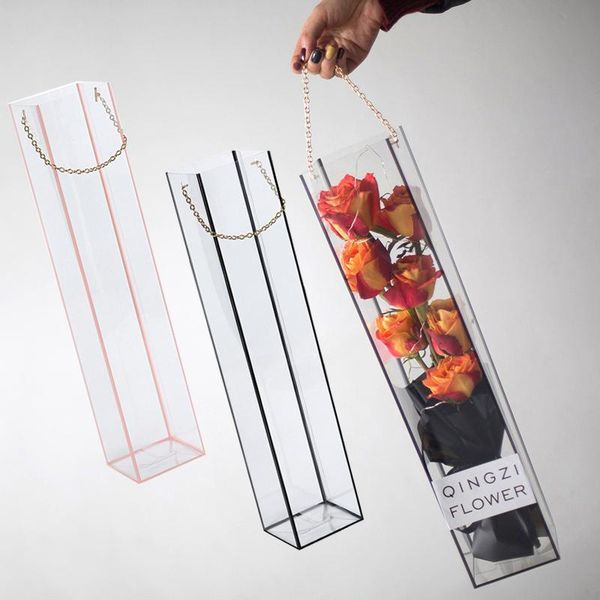 gift wrap waterproof pvc flower box transparent portable handbag with metal chain wedding birthday wrapping florist packing supplies
gift wrap waterproof pvc flower box transparent portable handbag with metal chain wedding birthday wrapping florist packing supplies