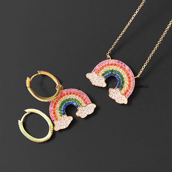 s925 sterling silver cloud rainbow necklace circle asymmetric earrings personality trend design luxury jewelry monaco necklaces gift for gir
s925 sterling silver cloud rainbow necklace circle asymmetric earrings personality trend design luxury jewelry monaco necklaces gift for gir