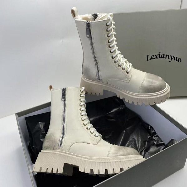 boots woman real leather fur lace up thick bottom ankle fashion platform women casual winter wool shoes, Black
boots woman real leather fur lace up thick bottom ankle fashion platform women casual winter wool shoes, Black