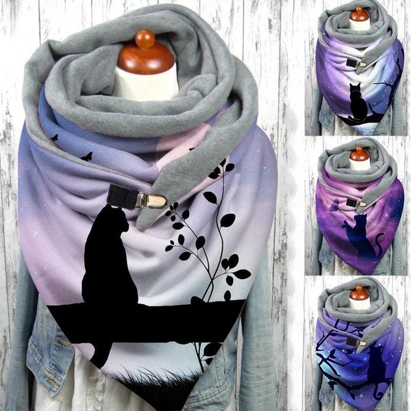 scarves jaycosin 2021 neck bandana lady wrap women winter cat print button soft casual warm shawls, Blue;gray
scarves jaycosin 2021 neck bandana lady wrap women winter cat print button soft casual warm shawls, Blue;gray