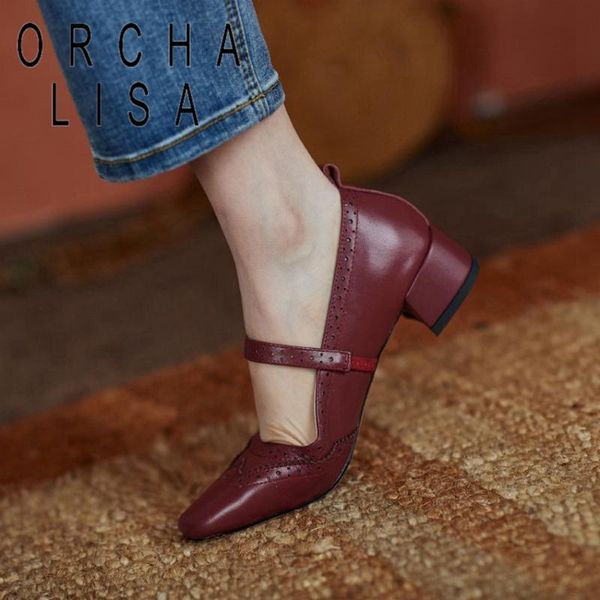 dress shoes orchalisa ladies pumps 2021 square toe 3.5cm heels genuine leather mary jane buckle retro british brogue big size 43 a3346, Black
dress shoes orchalisa ladies pumps 2021 square toe 3.5cm heels genuine leather mary jane buckle retro british brogue big size 43 a3346, Black