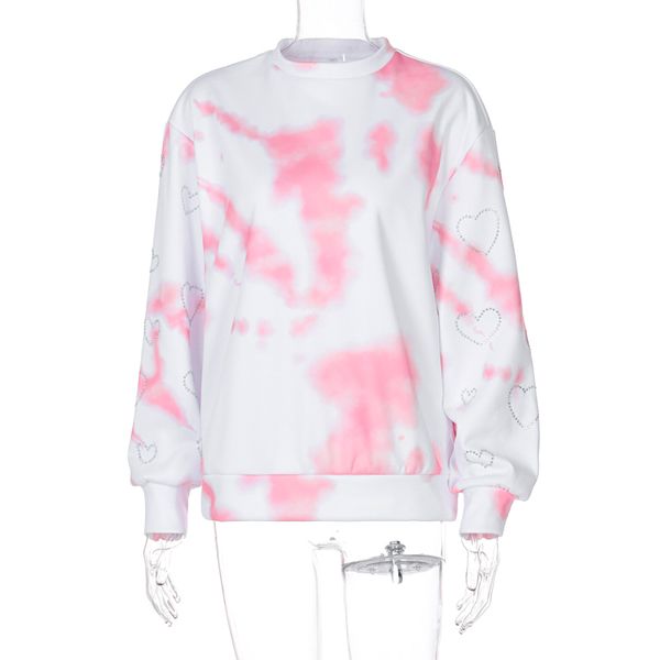 tie dye rhinestone heart-shaped women long sleeve sweatshirt pullover loose streetwear casual 2021 autumn winter club, Black;white
tie dye rhinestone heart-shaped women long sleeve sweatshirt pullover loose streetwear casual 2021 autumn winter club, Black;white