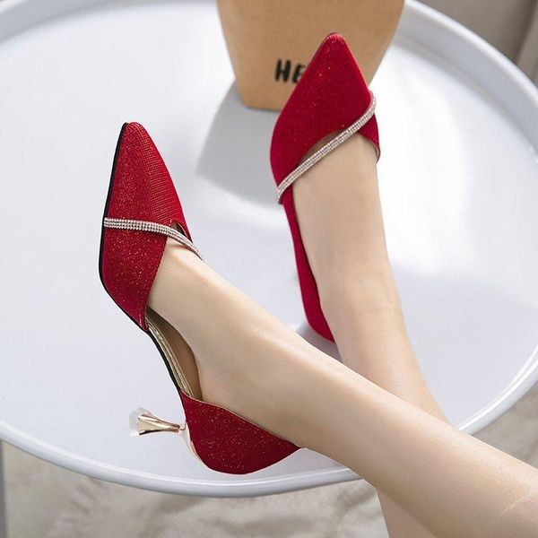 dress shoes ladies pointed high heels wine glass with rhinestone trim loafers korean prom bridal 6cm women, Black
dress shoes ladies pointed high heels wine glass with rhinestone trim loafers korean prom bridal 6cm women, Black