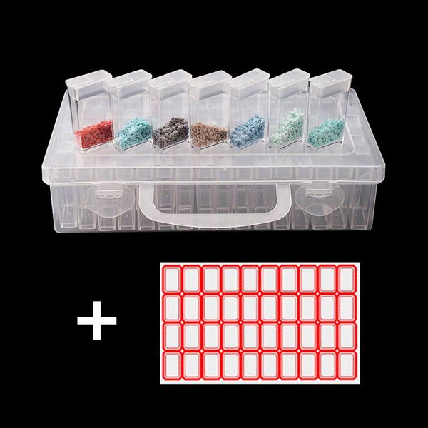 diamond painting 64 cells plastic storage box and stickers for accessories 64pcs bottles container holder
diamond painting 64 cells plastic storage box and stickers for accessories 64pcs bottles container holder
