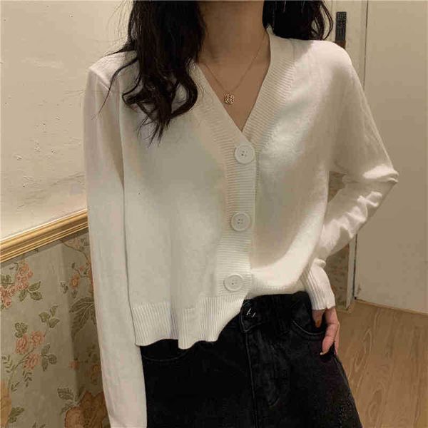 women's knits & tees spring autumn women sweater cardigans casual v neck knit girls outwear single breasted jumper suete n7ua, White
women's knits & tees spring autumn women sweater cardigans casual v neck knit girls outwear single breasted jumper suete n7ua, White