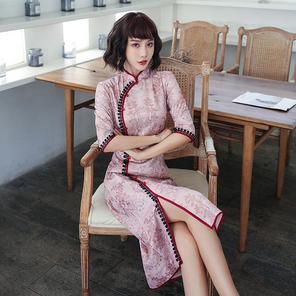 traditional vintage women lace half sleeve cheongsam fashion modern acetate satin qipao vestiods chinese dress ethnic clothing, Red
traditional vintage women lace half sleeve cheongsam fashion modern acetate satin qipao vestiods chinese dress ethnic clothing, Red