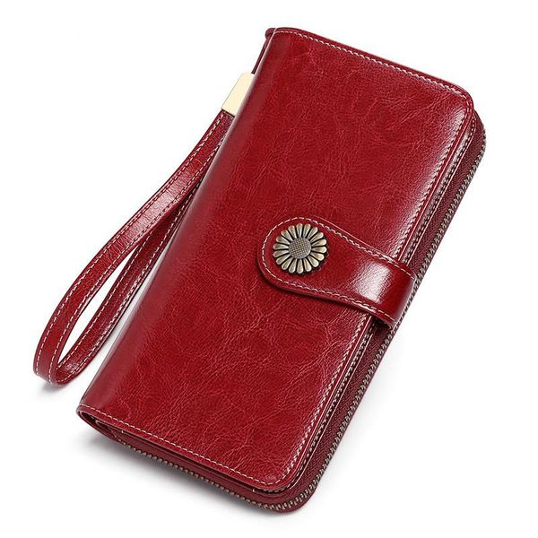 wallets anti-theft brush ladies wallet long leather female european and american clutch large capacity zipper ticket folder, Red;black
wallets anti-theft brush ladies wallet long leather female european and american clutch large capacity zipper ticket folder, Red;black