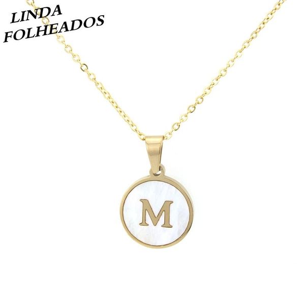 pendant necklaces linda folheados s simple style letter m gold stainless steel link chain round shape necklace jewelry, Silver
pendant necklaces linda folheados s simple style letter m gold stainless steel link chain round shape necklace jewelry, Silver