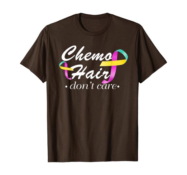 Chemo Hair Don't Care Thyroid Cancer SurvivorsT-Shirt, White;black