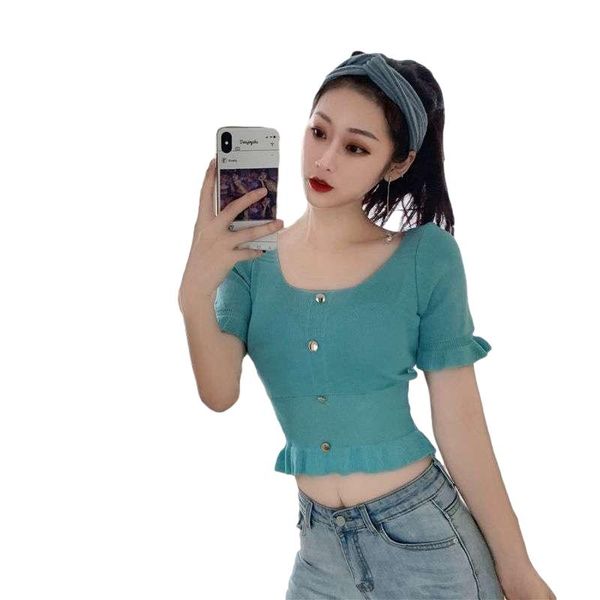 women's t-shirt skinny t-shirts girls cropped slim fashion knitting pullovers vintage tee summer solf woman ruffles crop sweaters pink, White
women's t-shirt skinny t-shirts girls cropped slim fashion knitting pullovers vintage tee summer solf woman ruffles crop sweaters pink, White