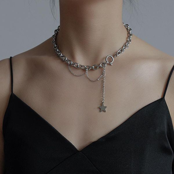chokers 2021 fashion collarbone chain star pendant necklace simple coarse hip-hop sweater jewelry for women hip hop, Golden;silver
chokers 2021 fashion collarbone chain star pendant necklace simple coarse hip-hop sweater jewelry for women hip hop, Golden;silver